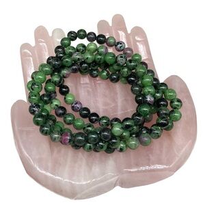 6mm Ruby Zoisite Stretch Bracelet Beads Beaded Crystal Stone Gemstone Green